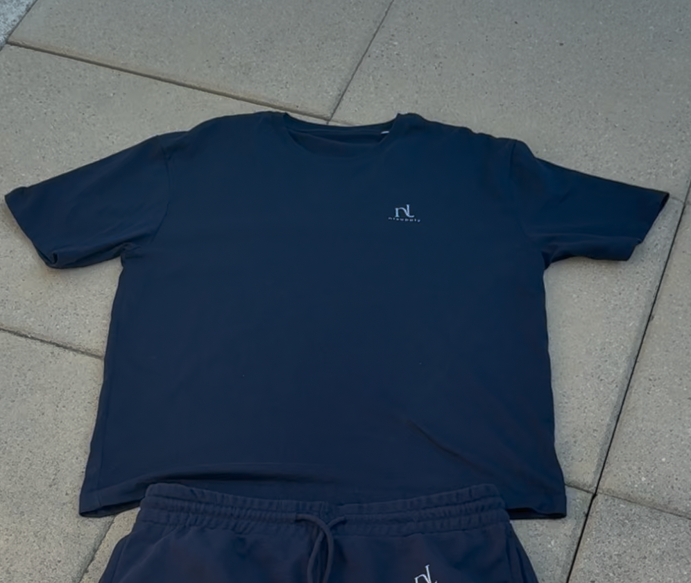 Kurzärmliges T-Shirt Navyblau Blue